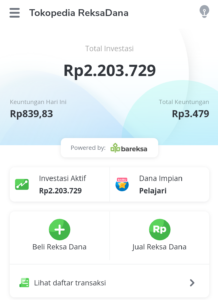 Pengalaman Nabung Reksadana di Tokopedia