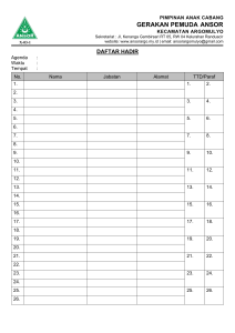 template daftar hadir GP Ansor
